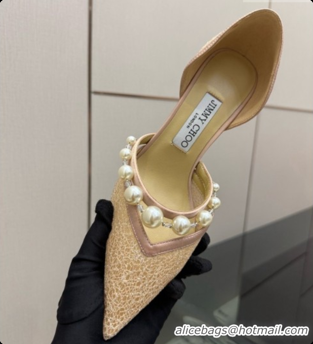 Good Product Jimmy Choo Aurelie 65 Pump in Beige Candyfloss Glitter J091264 2026