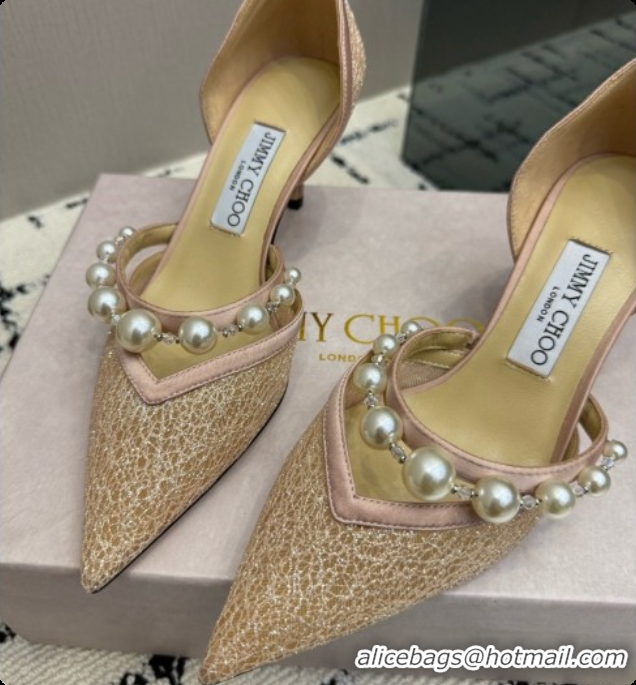 Good Product Jimmy Choo Aurelie 65 Pump in Beige Candyfloss Glitter J091264 2026