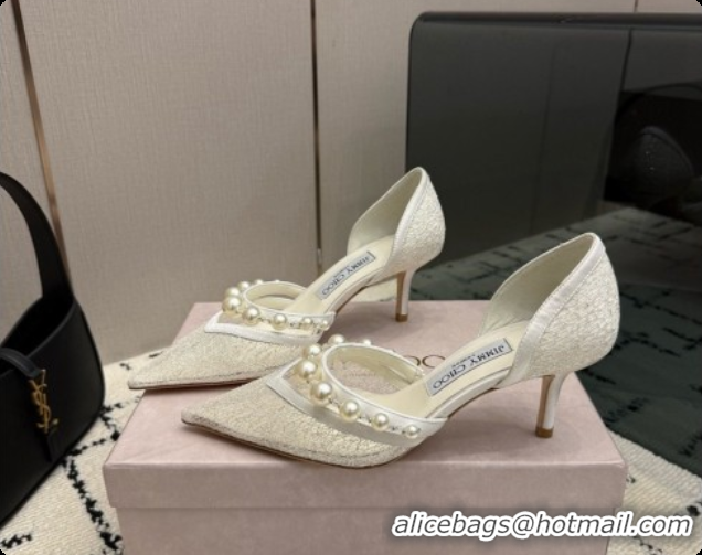 Popular Style Jimmy Choo Aurelie 65 Pump in White Candyfloss Glitter J091265 2026