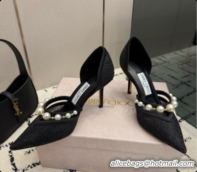 Grade Quality Jimmy Choo Aurelie 85 Pump in Black Candyfloss Glitter J091266 2026