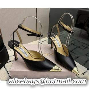Classic Hot Jimmy Choo Faiz Pumps in Black Leather J091269 2026