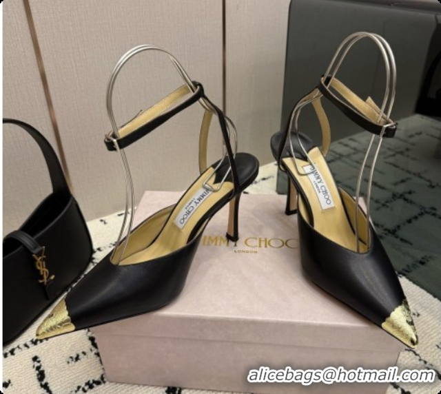 Classic Hot Jimmy Choo Faiz Pumps in Black Leather J091269 2026