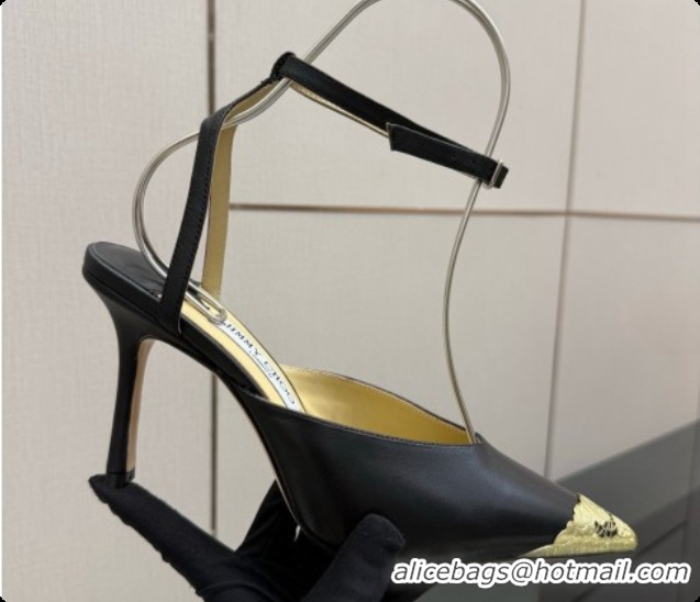 Classic Hot Jimmy Choo Faiz Pumps in Black Leather J091269 2026
