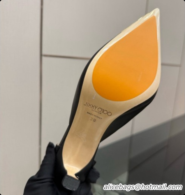 Classic Hot Jimmy Choo Faiz Pumps in Black Leather J091269 2026