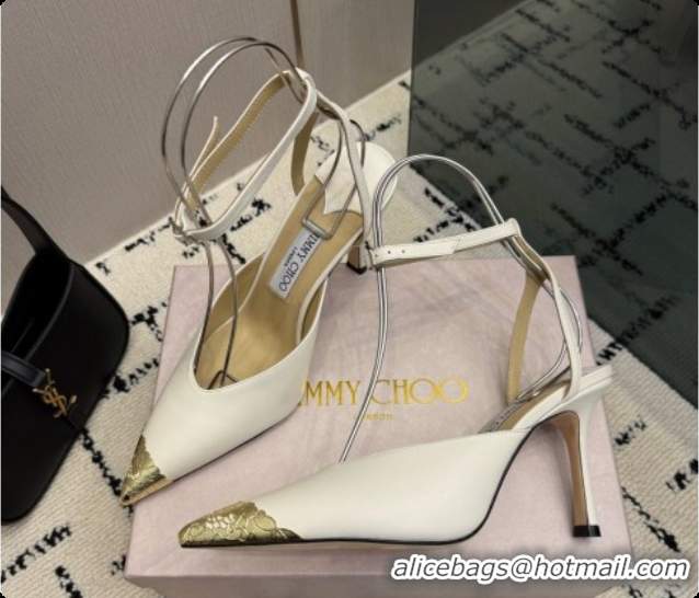 Top Quality Jimmy Choo Faiz Pumps in Black Leather J091272 White 2026