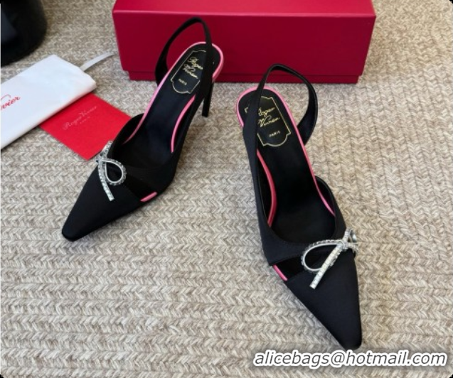 Best Product Roger Vivier Slingback Pumps in Satin RV080335 Black 2026
