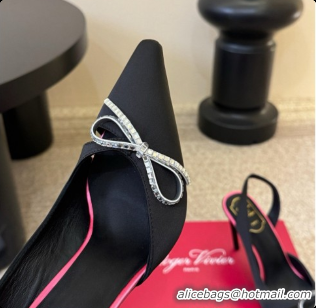 Best Product Roger Vivier Slingback Pumps in Satin RV080335 Black 2026