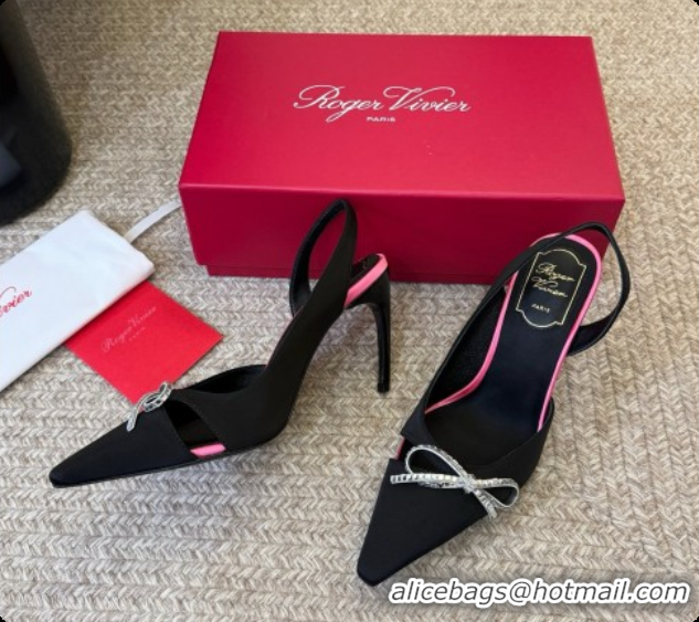 Best Product Roger Vivier Slingback Pumps in Satin RV080335 Black 2026