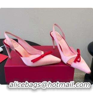 Cheap Price Roger Vivier Slingback Pumps in Satin RV080337 Pink 2026