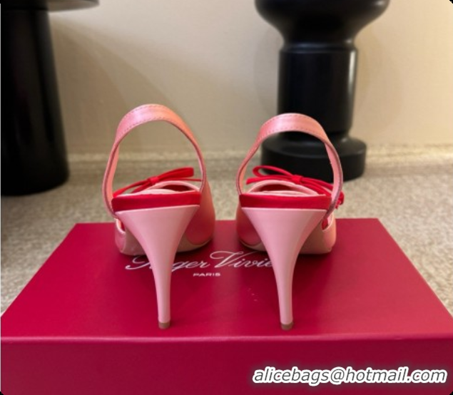 Cheap Price Roger Vivier Slingback Pumps in Satin RV080337 Pink 2026