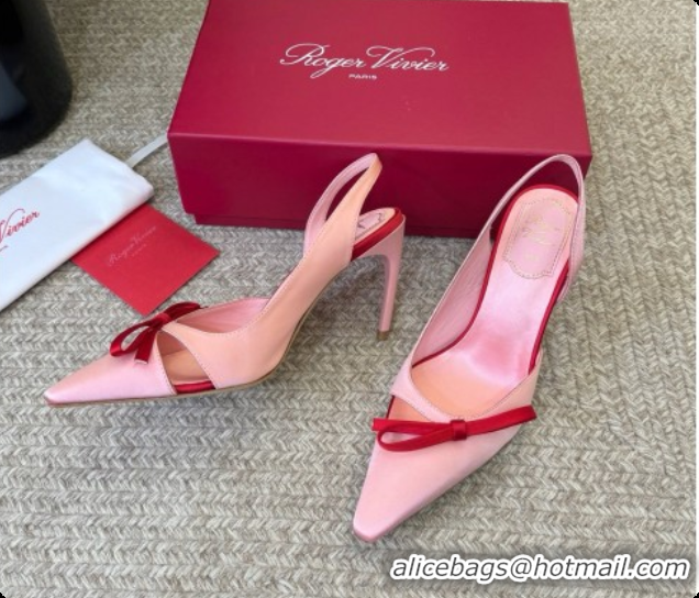 Cheap Price Roger Vivier Slingback Pumps in Satin RV080337 Pink 2026