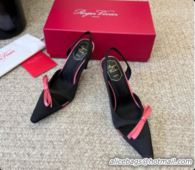 Unique Style Roger Vivier Slingback Pumps in Satin RV080339 Black 2026