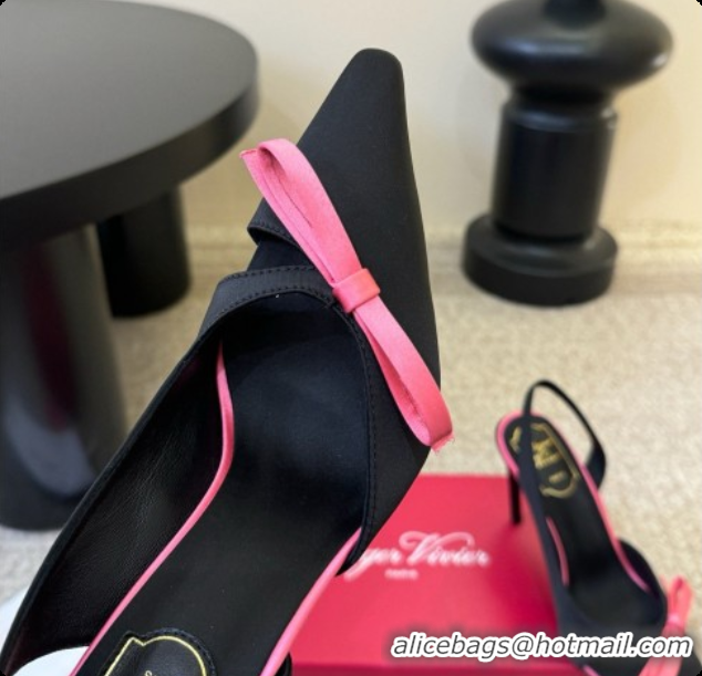 Unique Style Roger Vivier Slingback Pumps in Satin RV080339 Black 2026