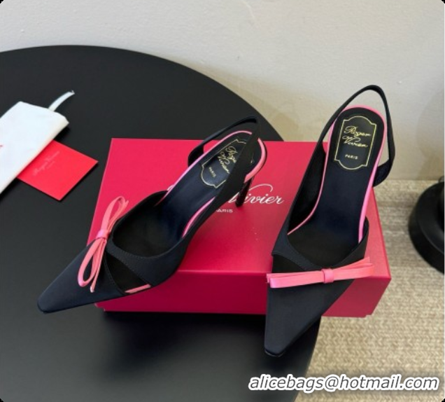 Unique Style Roger Vivier Slingback Pumps in Satin RV080339 Black 2026