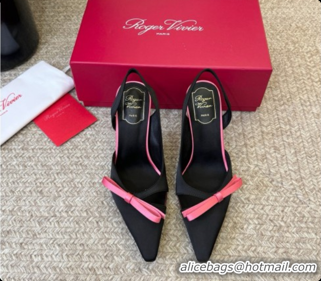 Unique Style Roger Vivier Slingback Pumps in Satin RV080339 Black 2026