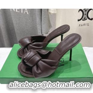 New Product Bottega Veneta Lambskin Cherry Mule 9cm Heel Dark Brown 26080129 2026