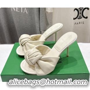 New Stylish Bottega Veneta Lambskin Cherry Mule 9cm Heel Beige 6080130 2026