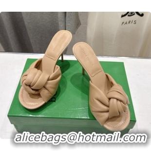 Good Looking Bottega Veneta Lambskin Cherry Mule 9cm Heel Apricot 6080131 2026