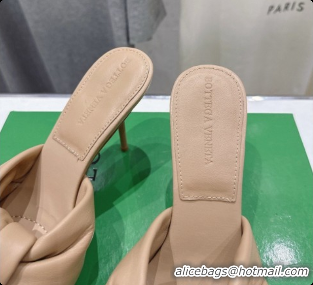 Good Looking Bottega Veneta Lambskin Cherry Mule 9cm Heel Apricot 6080131 2026