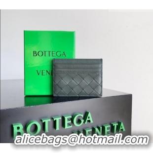 Grade Design Bottega Veneta Intrecciato Leather Credit Card Case 796324 Slate 2026