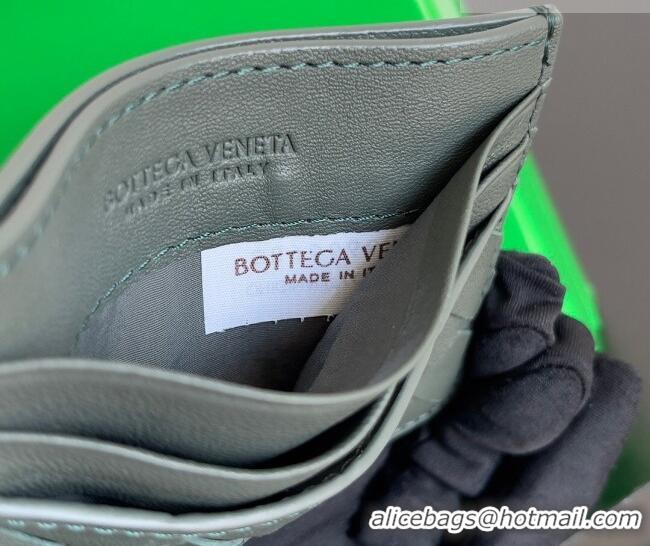 Grade Design Bottega Veneta Intrecciato Leather Credit Card Case 796324 Slate 2026