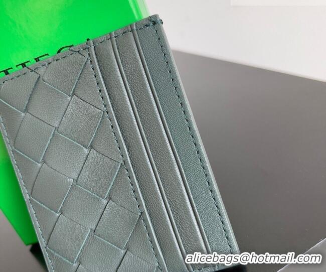 Grade Design Bottega Veneta Intrecciato Leather Credit Card Case 796324 Slate 2026