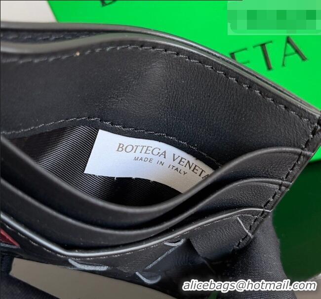 Cheapest Bottega Veneta Intrecciato Leather Credit Card Case 796324 Black/Burgundy 2026