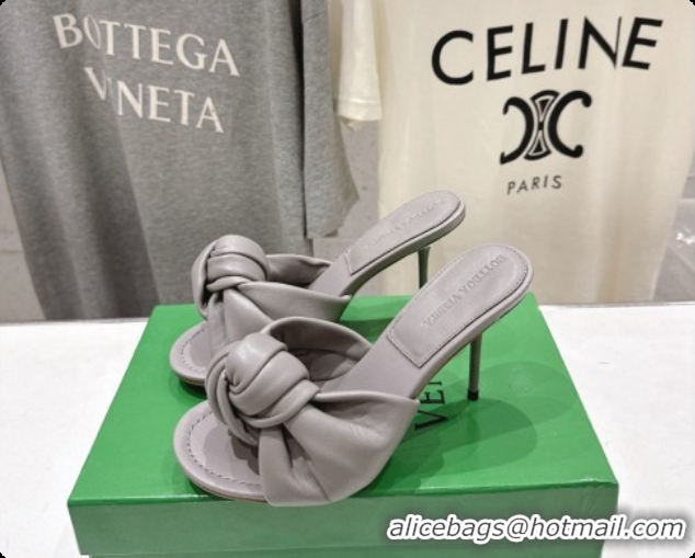 Luxury Hot Bottega Veneta Lambskin Cherry Mule 9cm Heel Grey 6080132 2026