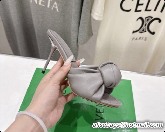 Luxury Hot Bottega Veneta Lambskin Cherry Mule 9cm Heel Grey 6080132 2026