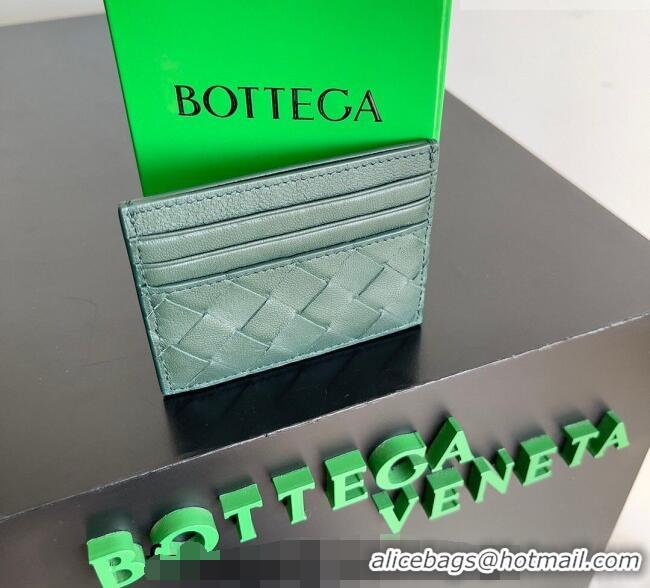 Grade Quality Bottega Veneta Intrecciato Leather Credit Card Case 796324 Dark Green 2026