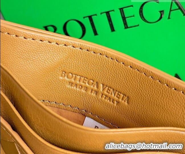 Most Popular Bottega Veneta Intrecciato Leather Credit Card Case 796324 Apricot Yellow 2026