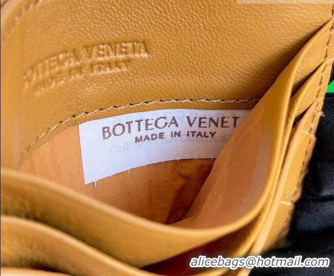 Most Popular Bottega Veneta Intrecciato Leather Credit Card Case 796324 Apricot Yellow 2026