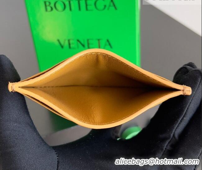 Most Popular Bottega Veneta Intrecciato Leather Credit Card Case 796324 Apricot Yellow 2026
