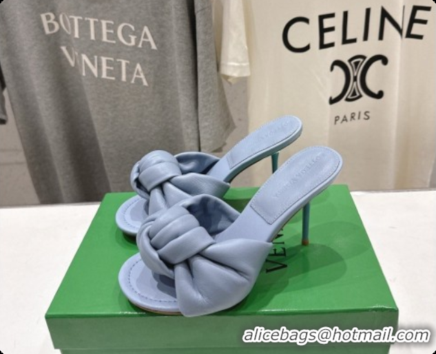 Best Price Bottega Veneta Lambskin Cherry Mule 9cm Heel Blue 6080133 2026