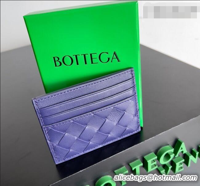 Reasonable Price Bottega Veneta Intrecciato Leather Credit Card Case 796324 Purple 2026
