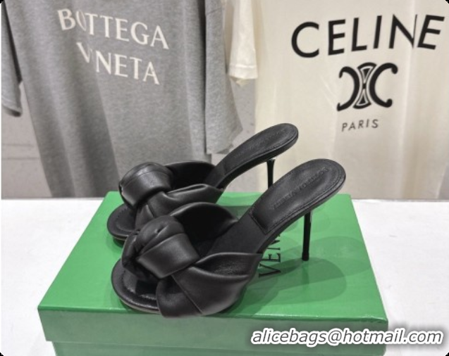 Discount Bottega Veneta Lambskin Cherry Mule 9cm Heel Black 6080134 2026