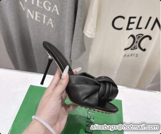 Discount Bottega Veneta Lambskin Cherry Mule 9cm Heel Black 6080134 2026