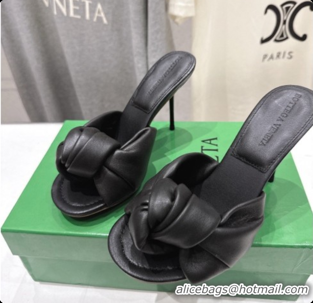 Discount Bottega Veneta Lambskin Cherry Mule 9cm Heel Black 6080134 2026