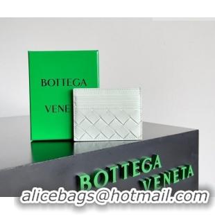 Low Price Bottega Veneta Intrecciato Leather Credit Card Case 796324 Glacier Blue 2026