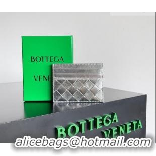 Well Crafted Bottega Veneta Intrecciato Leather Credit Card Case 796324 Silver 2026