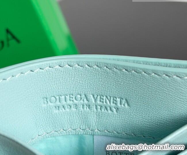 Inexpensive Bottega Veneta Intrecciato Leather Credit Card Case 796324 Light Blue 2026