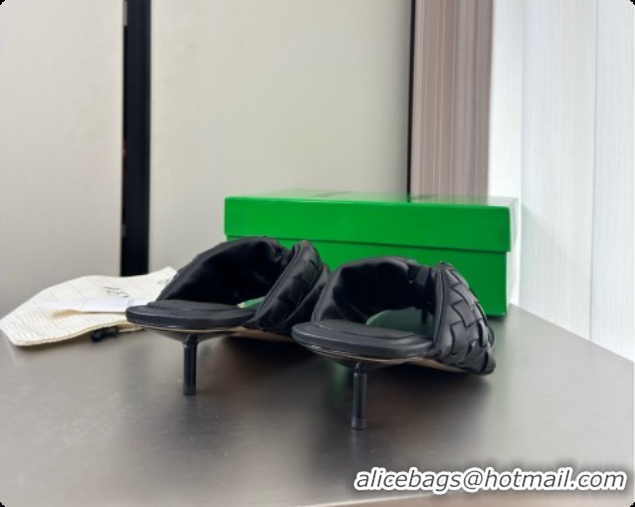 Purchase Bottega Veneta Kitten Heel Salsa Thong in Intrecciato Leather Black 6080135 2026