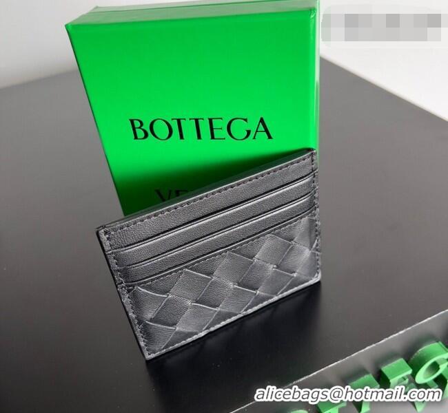 Grade Quality Bottega Veneta Intrecciato Leather Credit Card Case 796324 Black 2026