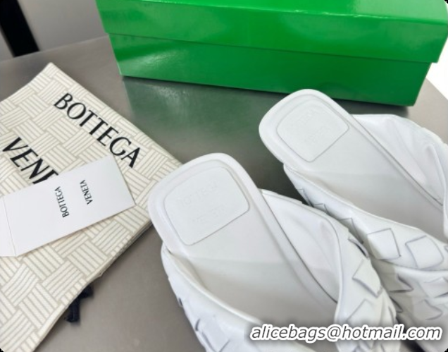 Most Popular Bottega Veneta Kitten Heel Salsa Thong in Intrecciato Leather White 6080137 2026