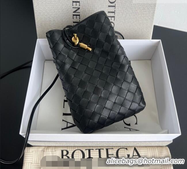Well Crafted Bottega Veneta Andiamo Phone Pouch in Intrecciato Leather 843890 Black 2026