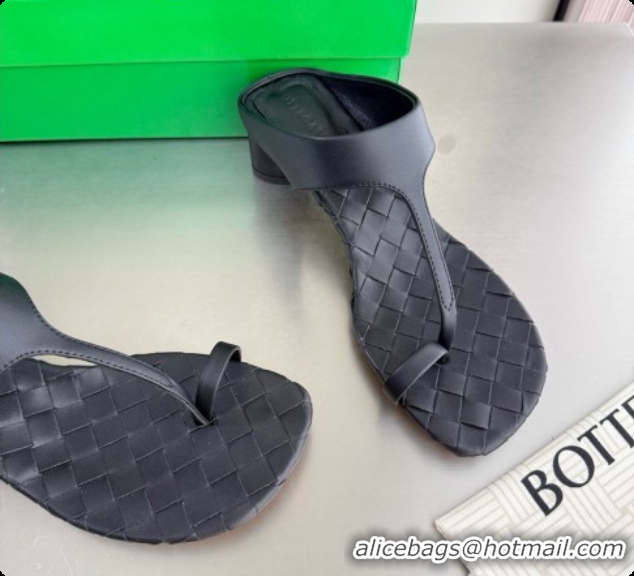 Best Price Bottega Veneta Livia Thong 4cm Heel BV080342 Black 2026