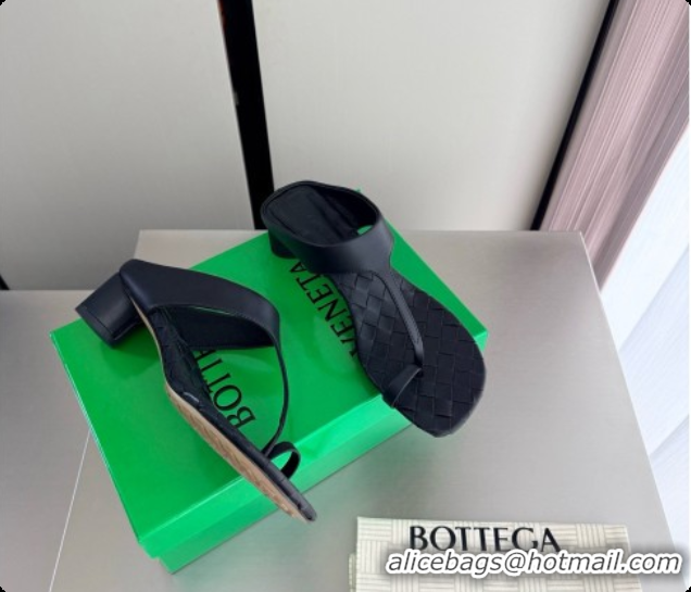 Best Price Bottega Veneta Livia Thong 4cm Heel BV080342 Black 2026