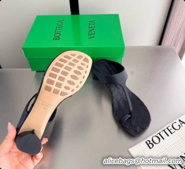 Best Price Bottega Veneta Livia Thong 4cm Heel BV080342 Black 2026