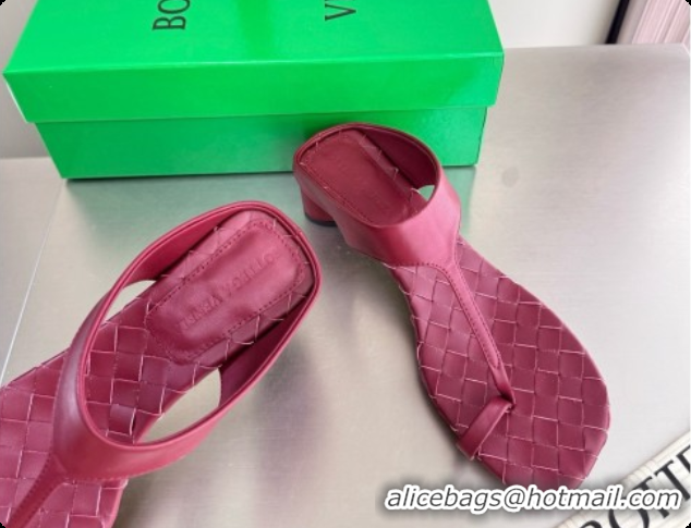 Luxurious Bottega Veneta Livia Thong 4cm Heel BV080343 Burgundy 2026