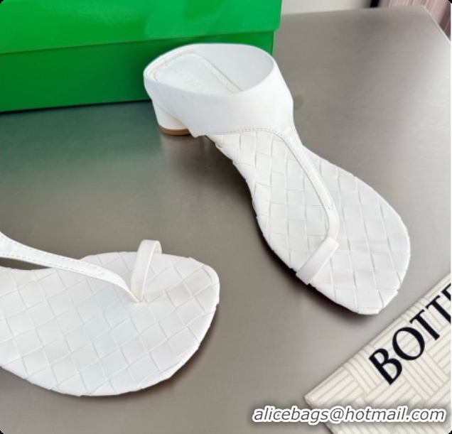 Classic Hot Bottega Veneta Livia Thong 4cm Heel BV080344 White 2026